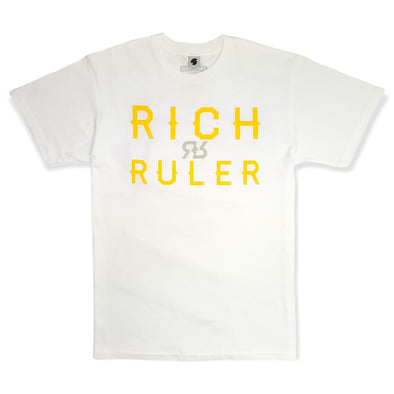 RR FACE THE LOGO TEE 2 (WHITE|YELLOW GOLD)